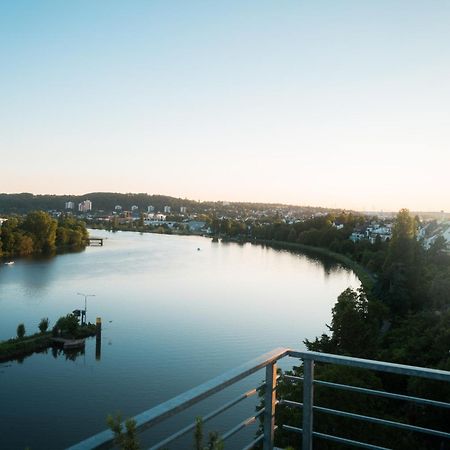 Penthouse Wohnung Mit Schoenem Moselblick In Metternich Koblenz  Kültér fotó