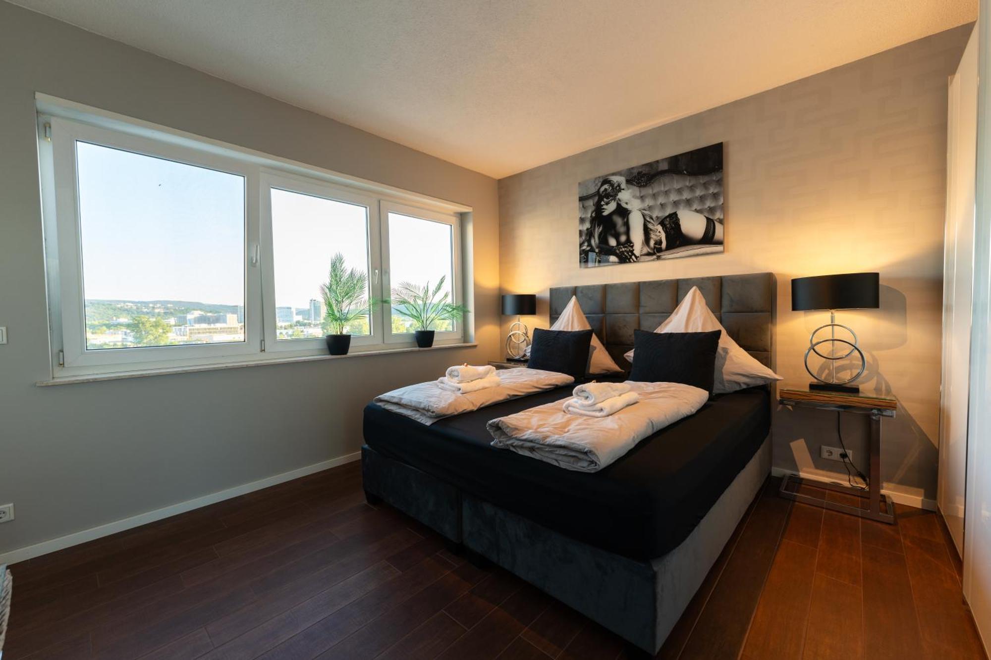 Penthouse Wohnung Mit Schoenem Moselblick In Metternich Koblenz  Kültér fotó